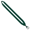3/4" Cotton Lanyard with Metal Crimp & Split-Ring - Forest Green