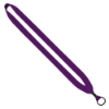 3/4" Cotton Lanyard with Metal Crimp & Split-Ring - Purple