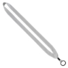 3/4" Cotton Lanyard with Metal Crimp & Split-Ring - White
