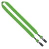 3/4" Cotton Double Bulldog Clip Lanyard - Lime Green