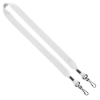 3/4" Cotton Double Swivel Hook Lanyard - White