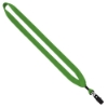 3/4" Cotton Lanyard with Metal Crimp & Bulldog Clip - Lime Green