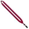 3/4" Cotton Lanyard with Metal Crimp & Bulldog Clip - Red
