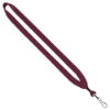 3/4" Cotton Lanyard with Metal Crimp & Swivel Snap Hook - Burgundy