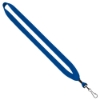 3/4" Cotton Lanyard with Metal Crimp & Swivel Snap Hook - Electric Blue