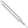 3/4" Cotton Lanyard with Metal Crimp & Swivel Snap Hook - White