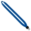 3/4" Cotton Lanyard with Plastic Clamshell & O-Ring - Electric Blue