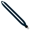 3/4" Cotton Lanyard with Plastic Clamshell & O-Ring - Navy