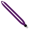 3/4" Cotton Lanyard with Plastic Clamshell & O-Ring - Purple