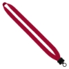 3/4" Cotton Lanyard with Plastic Clamshell & O-Ring - Red