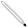 3/4" Cotton Lanyard with Plastic Clamshell & O-Ring - White