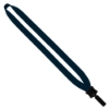 3/4" Cotton Lanyard with Plastic Clamshell & Bulldog Clip - Navy