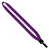 3/4" Cotton Lanyard with Plastic Clamshell & Bulldog Clip - Purple