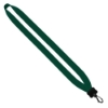 3/4" Cotton Lanyard with Plastic Clamshell & Swivel Snap Hook - Forest Green
