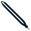 3/4" Cotton Lanyard with Plastic Clamshell & Swivel Snap Hook - Navy