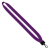 3/4" Cotton Lanyard with Plastic Clamshell & Swivel Snap Hook - Purple