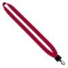 3/4" Cotton Lanyard with Plastic Clamshell & Swivel Snap Hook - Red