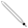 3/4" Cotton Lanyard with Plastic Clamshell & Swivel Snap Hook - White