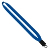 3/4" Cotton Lanyard with Plastic Snap-Buckle Release & O-Ring - Electric Blue