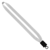 3/4" Cotton Lanyard with Plastic Snap-Buckle Release & O-Ring - White