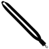 3/4" Cotton Lanyard with Plastic Snap-Buckle Release & Swivel Hook - Black