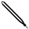 1/2" Smooth Nylon Lanyard with Plastic Clamshell & Swivel Snap Hook - Black