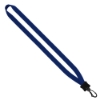 1/2" Smooth Nylon Lanyard with Plastic Clamshell & Swivel Snap Hook - Navy
