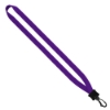 1/2" Smooth Nylon Lanyard with Plastic Clamshell & Swivel Snap Hook - Dark Purple