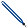 1/2" Smooth Nylon Lanyard with Plastic Clamshell & Swivel Snap Hook - Royal Blue