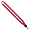 1/2" Smooth Nylon Lanyard with Plastic Clamshell & Swivel Snap Hook - Red