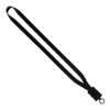 1/2" Smooth Nylon Lanyard with Snap-Buckle Release & O-Ring - Black