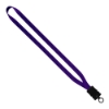 1/2" Smooth Nylon Lanyard with Snap-Buckle Release & O-Ring - Dark Purple