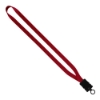 1/2" Smooth Nylon Lanyard with Snap-Buckle Release & O-Ring - Red