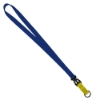 3/4" Multi color (Top and bottom) Nylon Lanyard with Plastic Slide Buckle R - Navy