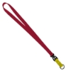 3/4" Multi color (Top and bottom) Nylon Lanyard with Plastic Slide Buckle R - Red