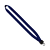 3/4" Smooth Nylon Lanyard with Plastic Clamshell & O-Ring - Navy