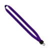 3/4" Smooth Nylon Lanyard with Plastic Clamshell & O-Ring - Dark Purple