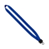 3/4" Smooth Nylon Lanyard with Plastic Clamshell & O-Ring - Royal Blue