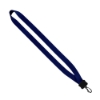 3/4" Smooth Nylon Lanyard with Plastic Clamshell & Swivel Snap Hook - Navy