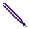 3/4" Smooth Nylon Lanyard with Plastic Clamshell & Swivel Snap Hook - Dark Purple