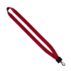 3/4" Smooth Nylon Lanyard with Plastic Clamshell & Swivel Snap Hook - Red