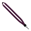 3/4" Smooth Nylon Lanyard with Plastic Clamshell, O-Ring & Metal Swivel Sna - Burgundy