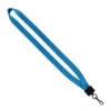 3/4" Smooth Nylon Lanyard with Plastic Clamshell, O-Ring & Metal Swivel Sna - Electric Blue