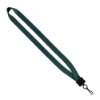 3/4" Smooth Nylon Lanyard with Plastic Clamshell, O-Ring & Metal Swivel Sna - Hunter Green