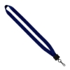 3/4" Smooth Nylon Lanyard with Plastic Clamshell, O-Ring & Metal Swivel Sna - Navy
