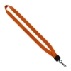3/4" Smooth Nylon Lanyard with Plastic Clamshell, O-Ring & Metal Swivel Sna - Orange