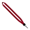 3/4" Smooth Nylon Lanyard with Plastic Clamshell, O-Ring & Metal Swivel Sna - Red