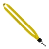 3/4" Smooth Nylon Lanyard with Plastic Clamshell, O-Ring & Metal Swivel Sna - Yellow