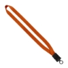 3/4" Smooth Nylon Lanyard with Snap-Buckle Release & O-Ring - Orange