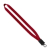 3/4" Smooth Nylon Lanyard with Snap-Buckle Release & O-Ring - Red
